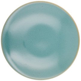 Tsukamoto KKS-4 Medium Plate, Blue, 6.1 inches (15.6 cm), Mashiko Pottery Saucer, Traditional Glaze Series, Mashiko Celadon Glaze