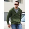 Zaitun Men's Full Zip Up Hooded Cardigan Sweater with Pockets