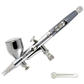 【Airbrush Works】 Airbrush AW-3 Series 0.2mm, 0.3mm, 0.5mm Caliber Handpiece Double Action 4-Hole Nozzle Head Equipped with Air Concentration Control Fine Detail Precision Airbrush Art Creation