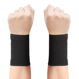 Clcyricher Wrist Support, Pack of 2, Thin Elastic Support Wristband, Protection for Arm Joints, Sports, Breathable, One Size Fits Most, Unisex, Left/Right Use, High Elasticity, Fixed Support