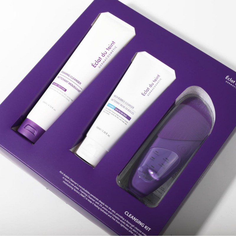 Eclat Dutin Cleansing Kit Rich Foaming Burr Cleanser Premium Facial