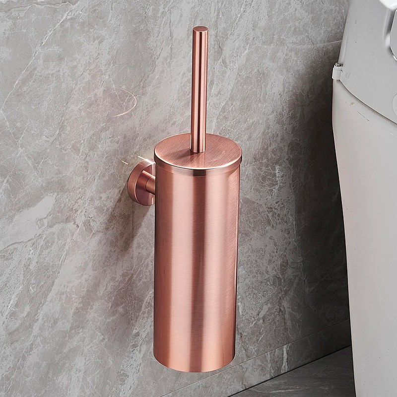 FALANGSHI FR07 Stainless Steel Toilet Brush and Holder Set, Brushed