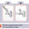 UNCO Aluminum Flag Pole Holder, Heavy Duty Aluminum Mount, Flag