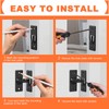 KOVOSCH 2 Pack Screen Door Latch 90 Degree, 2.36 x