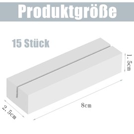 15 Stück Tischkartenhalter Holz, Weiße Tischkartenhalter, Stabiler Postkartenständer Für Hochzeiten, Tischnummern Hochzeit Restaurants Und Büros Kartenhalter Tisch Fotohalter Menükartenhalter Aus Holz