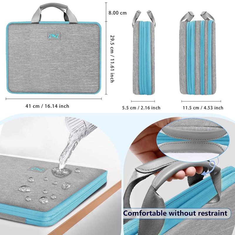 ZINZ Expandable Laptop Case 15.6 Inch Sleeve, Protective Carrying Case