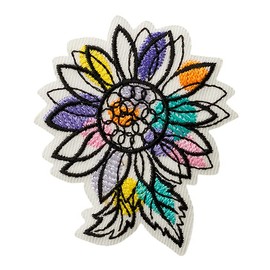Mono Quick 14130 Recycled Patch Flower Colourful Iron-On Patch Approx. 5.3 x 4.7 cm PET