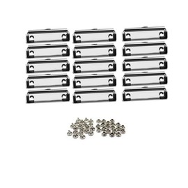 JNALFG Clipboard, Hardware, Clips, Hanging Holes, Rubber Feet, Office, School, Stationery Supplies, Set of 15 (7 cm)