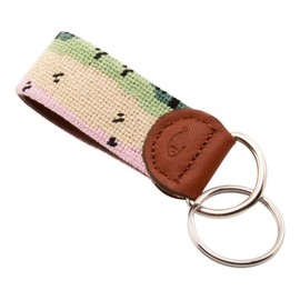 Huck Venture Hand-Stitched Needlepoint Key Fob or Key Chain (Trout)