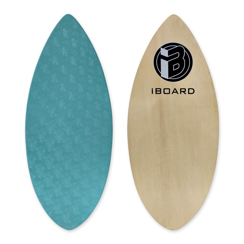 iBOARD Skipper Skimboard 36/41" – Gloss Wood Board w/ Traction
