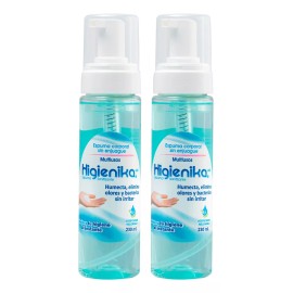 Higienika 2 Pack Espuma Jabón En Seco Sin Enjuague 230 Ml Higienika