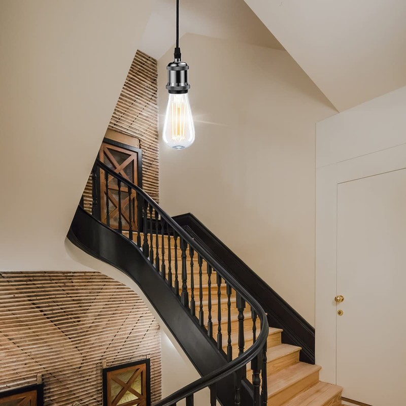 Biqing 3PCS Vintage Pendant Lighting Ceiling Rose Lamp Fitting E27