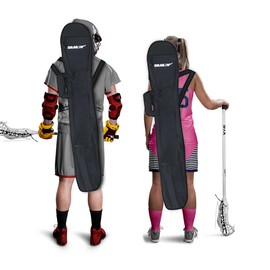 DRAGONXT Lacrosse Stick Bag with Backpack Straps, Padded Handle, 2 Pockets, 46" Length