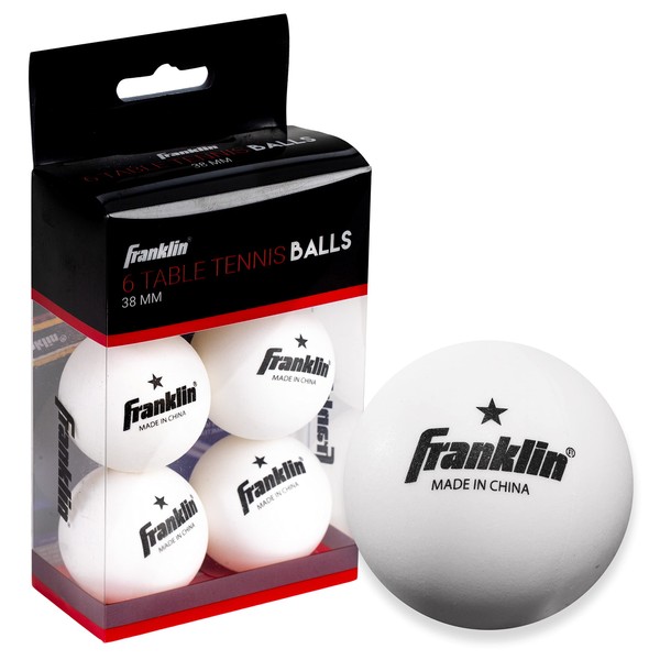 Franklin Sports 57100 1スター卓球ボール (6個パック) 38mm
