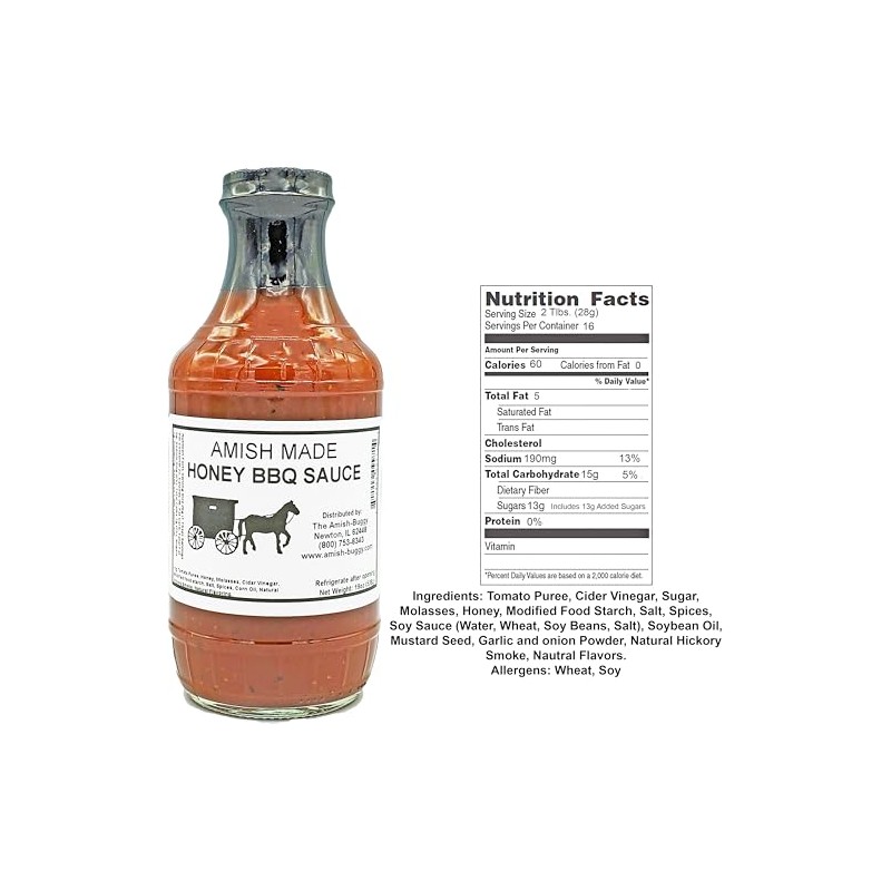 Amish Made BBQ Sauce (Honey (2 Jars))