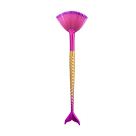 LyDia® Small Mermaid Fishtail Fan - Purple Cheek Blusher/Blending/Face n Body Contour/Highlighter/Bronzer/Dust Makeup Brush