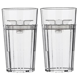 Paquete de Tazas Inteligentes Reflo (Paquete de 2 Transparentes) Taza Montessori de Destete y Transición, Diseño de Borde Abierto Antiderrame Lento, C