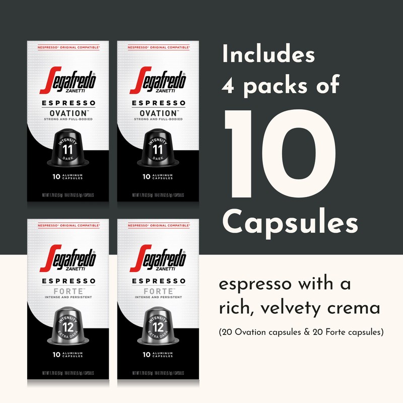 Segafredo Zanetti Espresso Capsules – Aluminum Pods for Nespresso Original