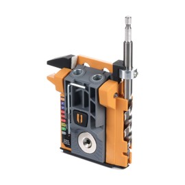 BORA Mini Jig Automatic Pocket Hole Jig Automatic Adjustment Drill Guide with Push Button Lock Color Coded Screw System Compact Design for Tight Spaces and Wood up to 3.8