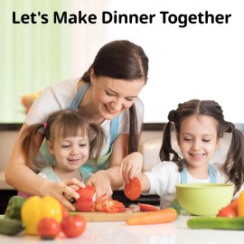 Ikumar 34 Pcs Montessori Kitchen Toys for Toddlers-Kids Knife Sets for Real Cooking ...