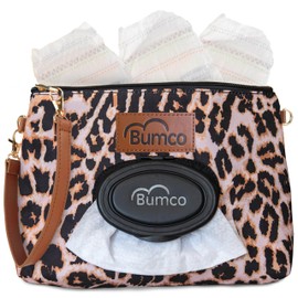 Bumco Diaper Clutch - Portable Wipes Dispenser & Baby Travel Essentials, Airtight Refillable Wipes Container, Diaper Bag Purse