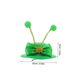 Beavorty 2pcs Shamrock Hat Shape Hair Clips for Patrick's Day Party Fun Hair Accessories for Boys and Girls and Adults Comfortable and Lightweight Design for Festive Celebrations