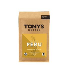 Organic Peru - Roasted by Tony's Coffee - Whole Bean Coffee - 12 Ounce Bag