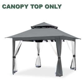 Grey Gazebo Replacement Cover Compatible with ABC 13x13 Pop Up Gazebo Frame,This Particular Replacement Cover Will Not Fit Any Other Models