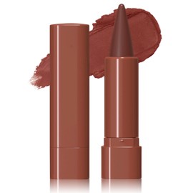 Jutqut 2-in-1 Lip Liner and Lipstick Lip Combo Set, Matte Nude Dark Brown Red Lip Liners, High Pigmented Long Lasting Waterproof Smudge Proof Crayon Makeup 08#