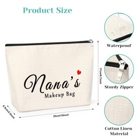 Birthday Gift for Grandma Grandma Inspirational Gift for Women Makeup Bag Grandma Gift from Granddaughter Cosmetic Bag Mother's Day Birthday Gift for Grandma Retirement Gift for Grandmother