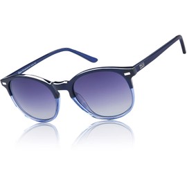 DUCO 1230 Women's Sunglasses, UV Protection, Round Sunglasses, UV 400, Polarized Lens, Fashion Design, UV Protection, blue (dark)