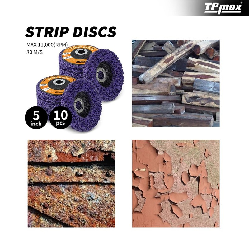 TPmax 5" x7/8'' Stripping Discs Rust Remover Wheel Remove Paint