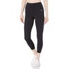 Energy Zone Women's High Waist Fitted 7/8 Leggings, Deep Black,