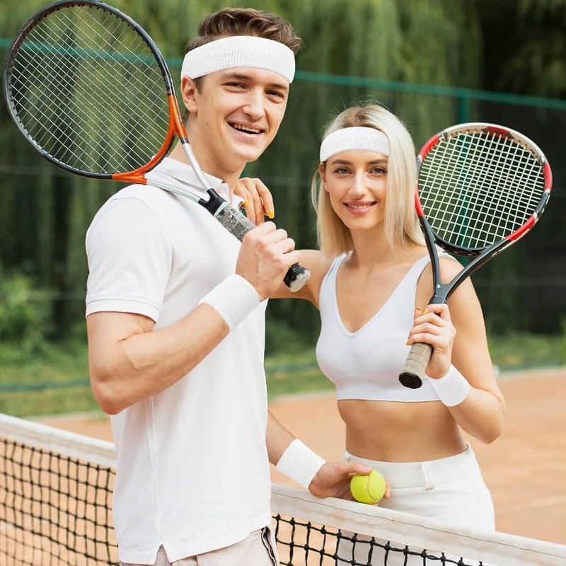 Hatstar 3-Piece Sweatband Set, Sweatbands for Wrist and Head, Headband