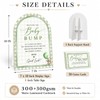 Green retro plaid Theme Baby Shower Games, Measure the Baby