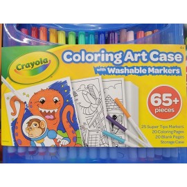 Crayola Create & Color Super Tips Washable Markers Kit with Storage Case 65 pc