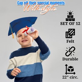 Fun Express Graduation Cap - Create Lasting Memories with Adorable Graduation Mortarboard Caps Blue