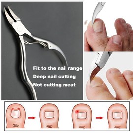 Alicate de Cutícula de Acero Inoxidable, Cortaúñas Profesional para Dedos del Pie, Alicate Uñas Gruesas, Herramientas Pedicura para el Cuidado las Uña