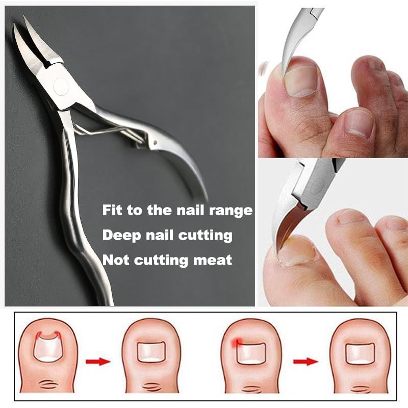 Alicate de Cutícula de Acero Inoxidable, Cortaúñas Profesional para Dedos