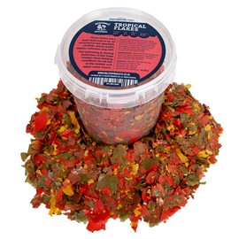 Walters Tropical Fish Flakes (1L Tub) | Tropical Fish Food Flakes for Tropical Aquarium Fish | Guppy, Daphnia and Cichlid Fish Food |