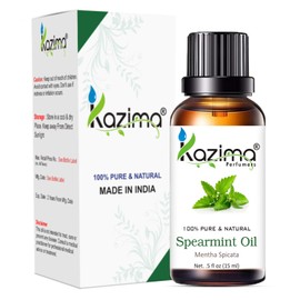 KAZIMA Spearmint Essential Oil - 100% Pure, Natural & Undiluted Oil for Skin Care & Hair Care, 15 ml