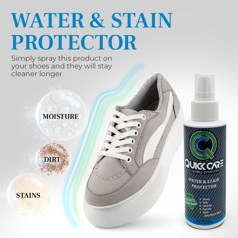 QuickCare Shoe Cleaning Kit, All-in-One Cleaning Shoes for Sneakers, 4