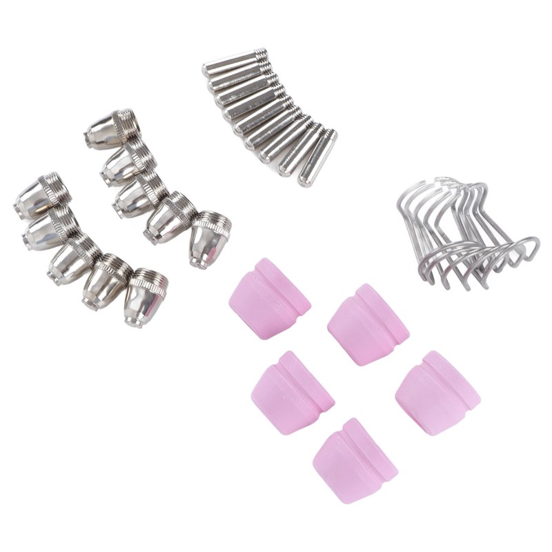 30PCS Plasma Torch Consumables ABS Easy Replacement Electrode Nozzles Cups