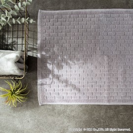 OKA Ag+ Bleach Towel Bath Mat, Approx. 15.7 x 23.6 inches (40 x 60 cm), Gray (Towel, Washable, Washable, Antibacterial, Deodorizing, Silver Ion)