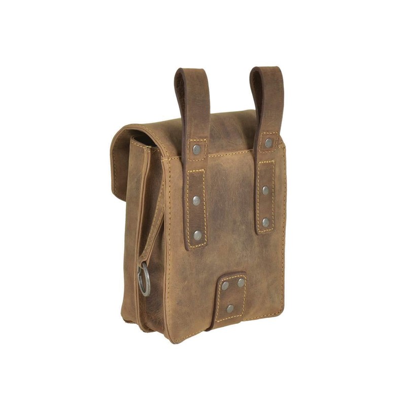Greenburry Vintage Biker Leather Belt Bag Waist Bag Bum Bag