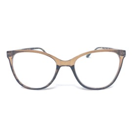 The Malibu Colorful Two Tone Readers Reading Glasses, Spring Hinge, Plastic Cat Eye Frame for Women + 3.50 Brown