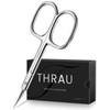 THRAU Cuticle Scissors Extra Fine for Manicure and Pedicure, Curved