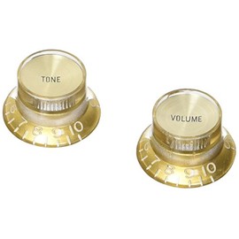 Gibson Top Hat Style Knobs w/Metal Insert - Gold w/Gold