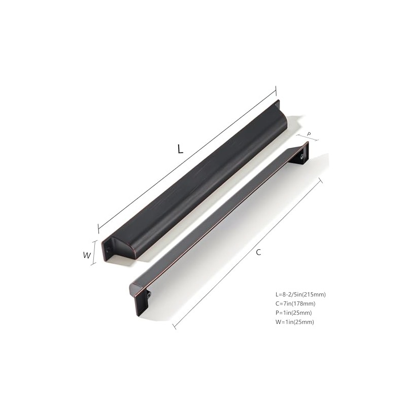ZAUYX 2 Pack 7 Inch Center to Center Oil Rubbed