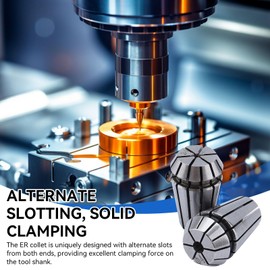 ER-16 Collet Set, 10PCS ER-16 Spring Collet Milling 1-10mm Precision Spring Steel Collet Chuck for CNC Engraving Machine Milling Lathe Tool